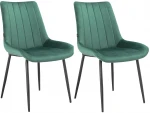 2-jų valgomojo kėdžių komplektas Loft24 Alzira, žalias