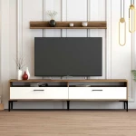 TV staliukas Kalune Design Televizoriaus spintelė Istanbul - Walnut, Baltas