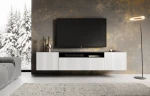 TV spintelė ADRK Furniture Noemi, balta/juoda