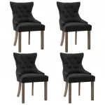 Valgomojo kėdės, 4vnt., juodos spalvos