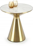 Gold TRIBECA coffee table, baltas marble / auksinis