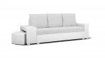 Sofa su pufais Bellezza Milo1, šviesiai pilka/balta