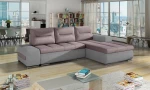 Dešininė kampinė sofa Eltap Ottavio, rožinė/pilka