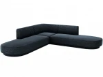 Simetrinė kampinė sofa Micadoni Miley, 220 x 220 x 74, mėlyna