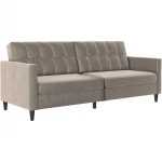 Dvivietė sofa-lova Dorel Home Hartford, smėlio spalvos