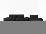Sofa Milo Casa Paolo, 412x124x74 cm, juoda