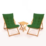 TV staliukas Kalune Design Sodo stalo ir kėdžių rinkinys (3 vienetai) MY005 - Žalias