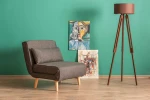 Hanah Home 1 sėdynės sofa-lova Folde Single - Dark Pilkas