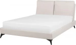 Beliani Sumontuota lova 140 x 200 cm smėlio spalvos MELLE