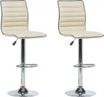 2-ių baro kėdžių komplektas Beliani Lucerne, smėlio/sidabrinis