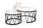 FORMOSA set of 2 coffee tables, baltas marble