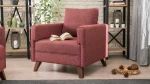 Kalune Design 1 vietos sofa Bella Armchair - Claret Raudona