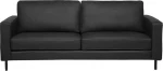 Beliani 3-vietė juoda odinė sofa SAVALEN