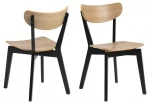 2-jų kėdžių komplektas Roxby, rudas/juodas