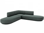 Simetrinė kampinė sofa Micadoni Miley, 220 x 220 x 74, žalia