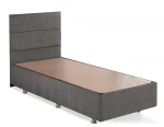 Lova Kalune Design Vienos lovos pagrindas ir galvūgalis Sidabrinis - Pilkas (100 x 200)