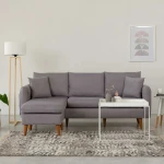 Kalune Design Kampinė sofa Sofia Köşe Left - Pilkas