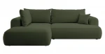 Kairinė kampinė sofa Selsey Ovo L, žalia