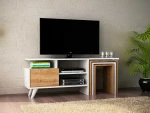 TV staliukas Kalune Design Televizoriaus spintelė Nature - Baltas, Walnut