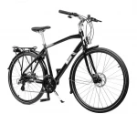 Hibridinis dviratis Baana Espa 28", 24 pavaros, juodas