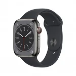 Apple Watch Series 8 GPS + Cellular 45mm Graphite Stainless Steel Case ,Midnight Sport Band - MNKU3EL/A LV-EE