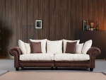 Sofa Asir Fresno 3, ruda/balta