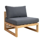 Modulinė sofa Home4You Serenity, 80x80x65 cm, ruda/pilka