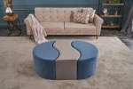 Pouffe Alya Puf - Blue, Mink