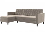 Trivietė sofa-lova Dorel Home Hartford, smėlio spalvos