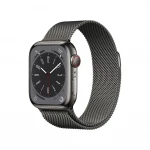 Apple Watch Series 8 GPS + Cellular 45mm Graphite Stainless Steel Case ,Graphite Milanese Loop MNKX3UL/A