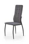 4-ių kėdžių komplektas Halmar K334, pilkas/juodas