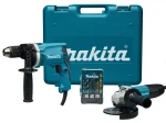 Kampinio šlifuoklio ir smūginio gręžtuvo rinkinys Makita GA5030R + HP1631