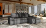 Kampinė sofa-lova Oslo Mini, pilka