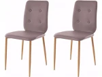 2-jų valgomojo kėdžių komplektas Loft24 Leah, rudas