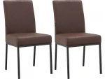 2-jų valgomojo kėdžių komplektas Loft24 Dax, rudas