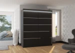 Spinta ADRK Furniture su LED apšvietimu Spectra 180, juoda