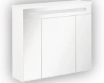 Viršutinė vonios spintelė su LED apšvietimu Kara 3D, balta
