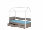 Lova ADRK Furniture Otello, 80x180 cm, balta/ruda