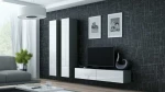 Cama Living room cabinet set VIGO 9 pilkas/baltas gloss