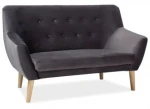 Sofa Signal Meble Nordic 2 Velvet, pilka