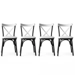 4-ių kėdžių komplektas Kalune Design Ekol 1334 V4, juodas