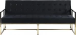 Beliani Velour sofa juodas MARSTAL