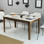 Kalune Design Valgomasis stalas Milan 515 - Walnut, Baltas