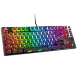 Ducky One 3 Aura Juodas TKL Klaviatūra žaidimams, RGB LED - MX-Silent-Raudona