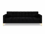 Keturvietė sofa Cosmopolitan Design Bali, juoda/auksinės spalvos