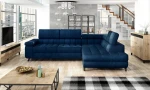 Kampinė sofa-lova Nord, mėlyna