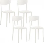 Shumee 4 kėdės valgomojo baltai VIESTE