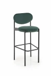 2-ių baro kėdžių komplektas Halmar H108, žalias/juodas