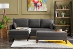 Kalune Design Kampinė sofa-lova Bella Mini Corner Sofa Left - Anthracite