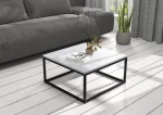 Kavos staliukas ADRK Furniture Belten 65x65cm, pilkas/juodas